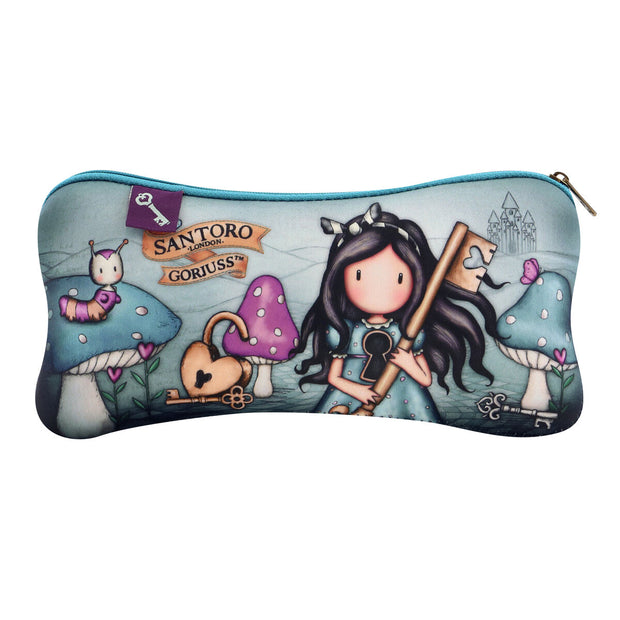 School Case Gorjuss Curiosity Grey Green (22 x 11.3 x 1 cm).