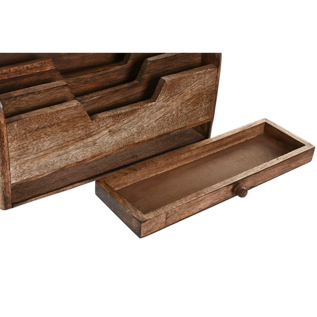 Organiser Home ESPRIT Brown Mango wood 30 x 11 x 17 cm.