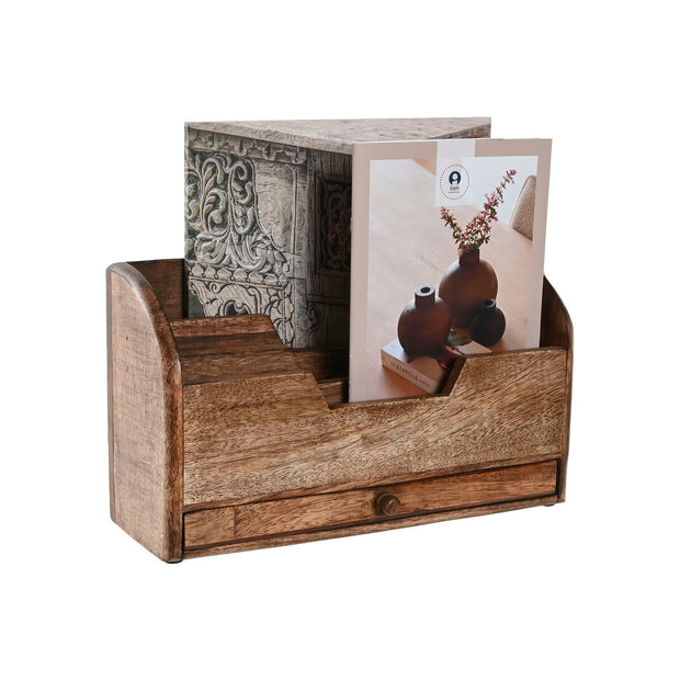 Organiser Home ESPRIT Brown Mango wood 30 x 11 x 17 cm.
