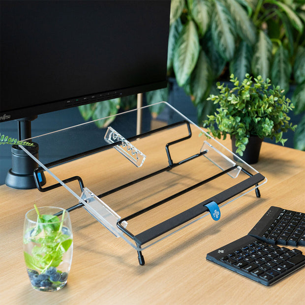 Document Holder R-Go FLEX READ DOCUMENT HOLDER Black Transparent A3 Foam Steel.